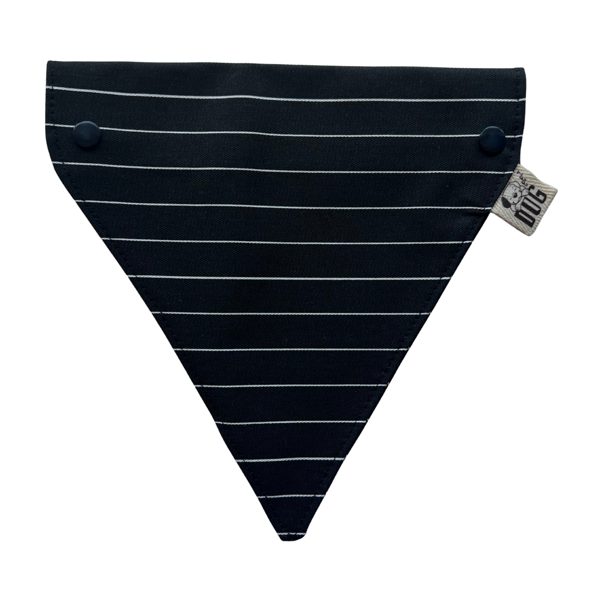 Black Pinstripe Dog Bandana