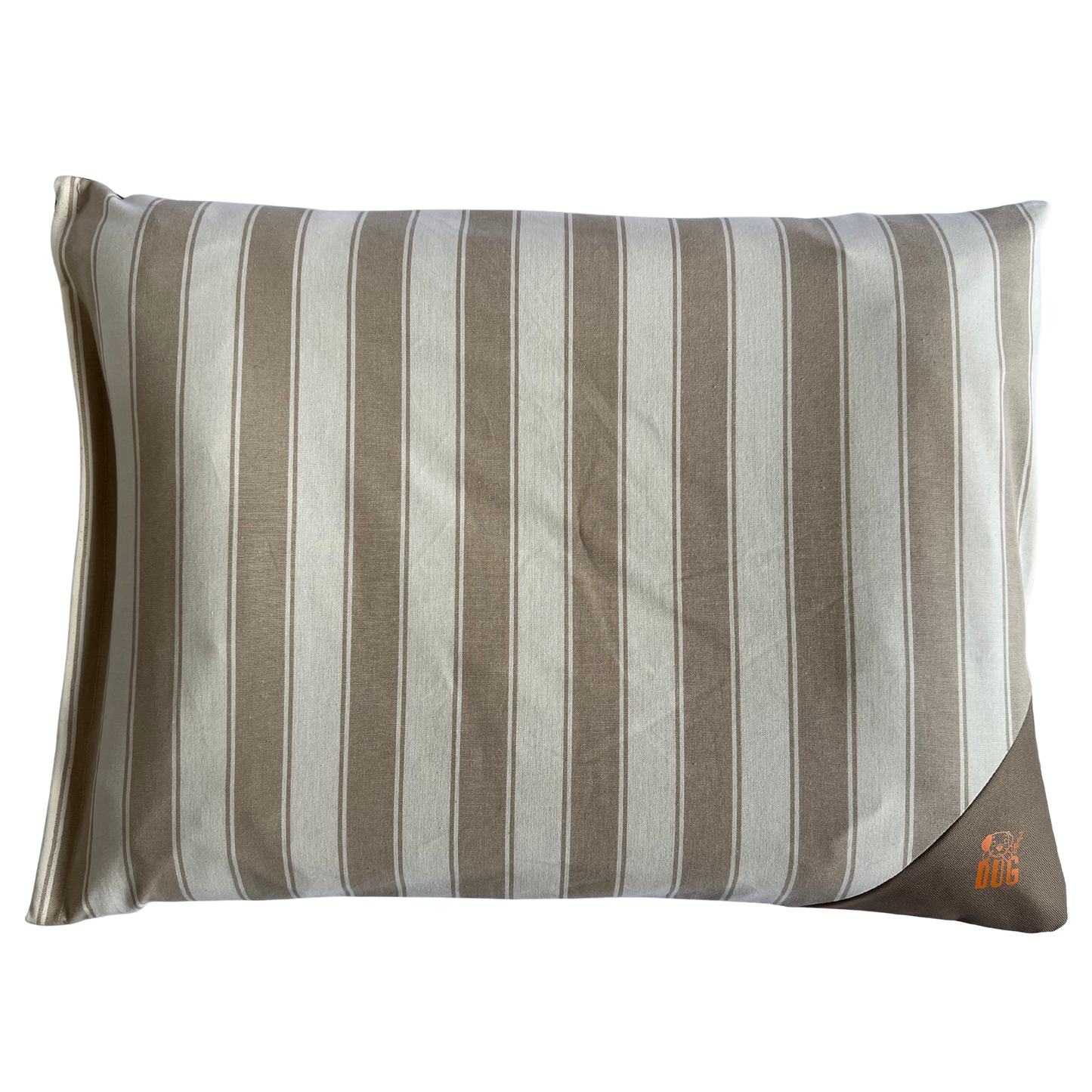Beige Striped Cushion Cover for Dog Cushion