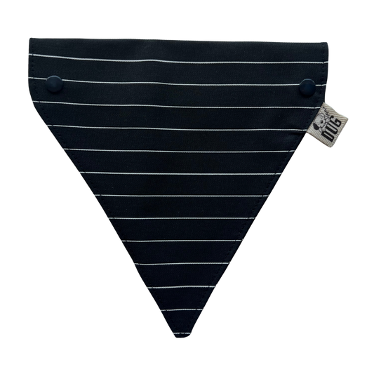 Black Pinstripe Dog Bandana