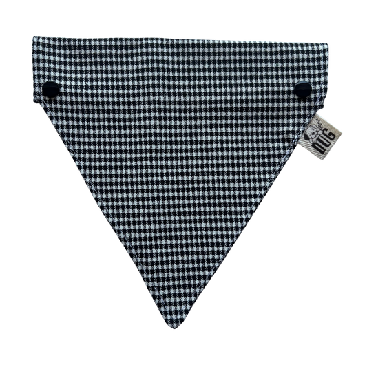 Black Houndstooth Dog Bandana