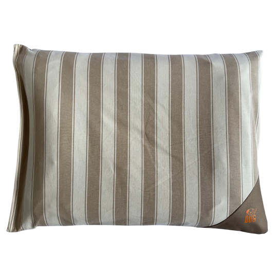 Beige Striped Cushion Cover for Dog Cushion