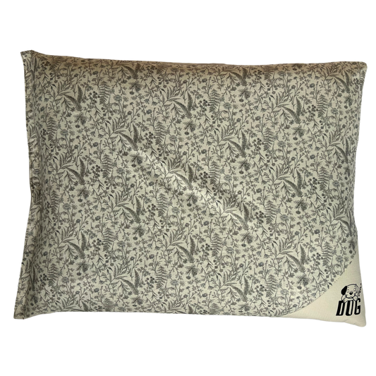 Beige Floral Cushion Cover for Dog Cushion