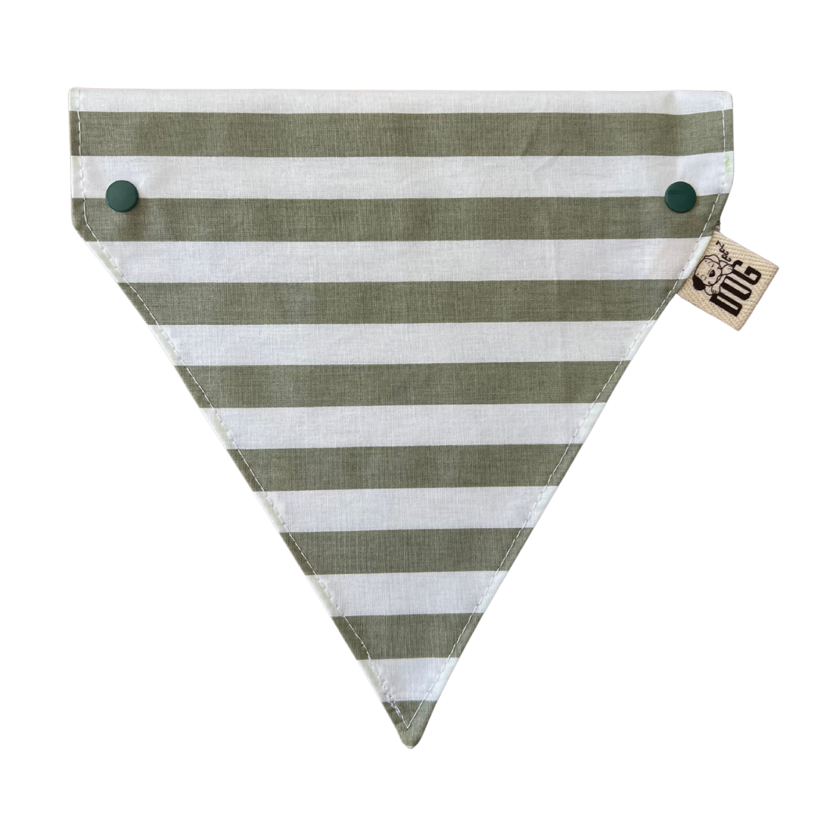 Green Stripped Dog Bandana
