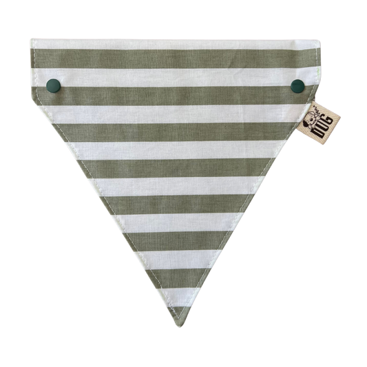 Green Stripped Dog Bandana
